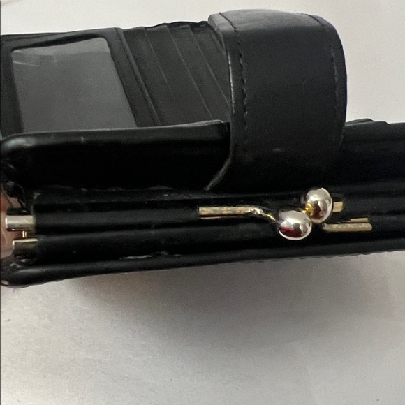 Vintage Coach Black Leather Wallet kisslock - Picture 14 of 17